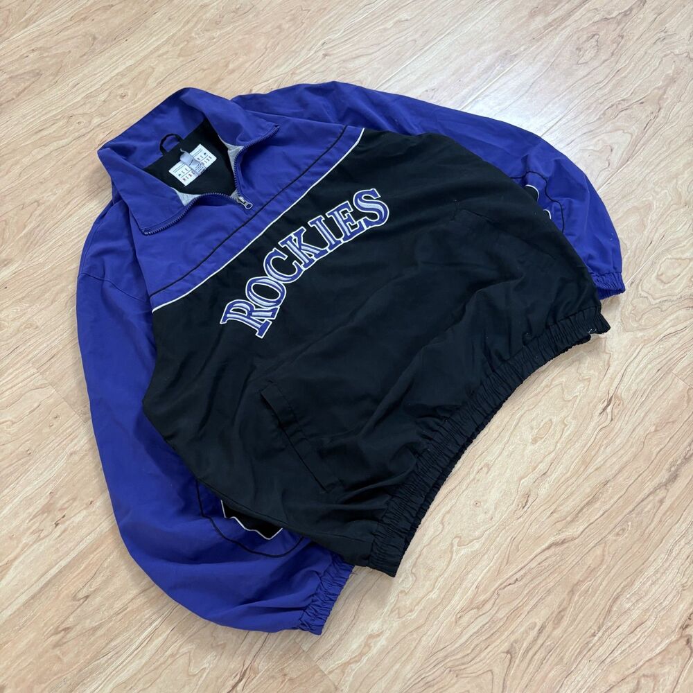 Colorado Rockies MLB Genuine Merchandise Purple Black Pullover Windbreaker XL